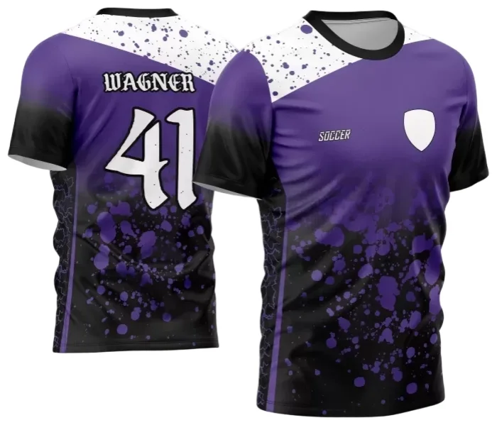 Arte Vetor Estampa Template Camisa de Time Modelo Grunge Roxa Degrade