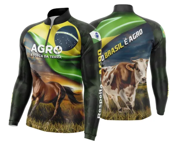 Arte Vetor Camisa Agro 2026 Cavalo e Boi