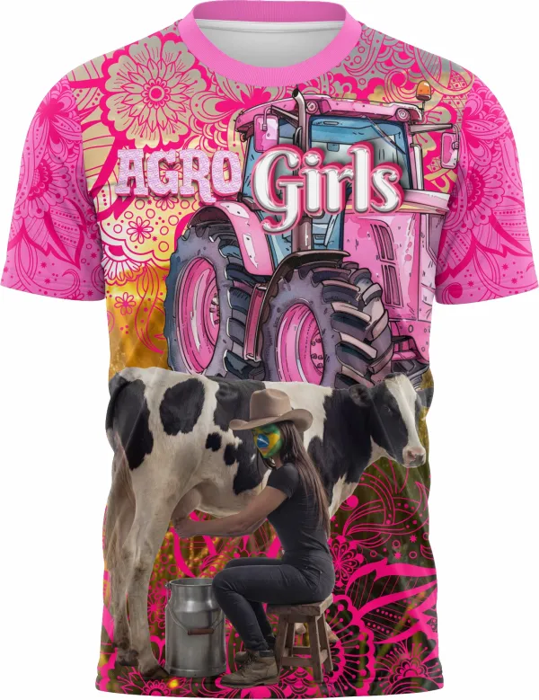 Arte Camisa Agro Girl Feminina Personalizada
