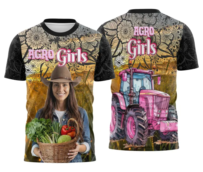 Arte Camisa Agro Girl Feminina Personalizada
