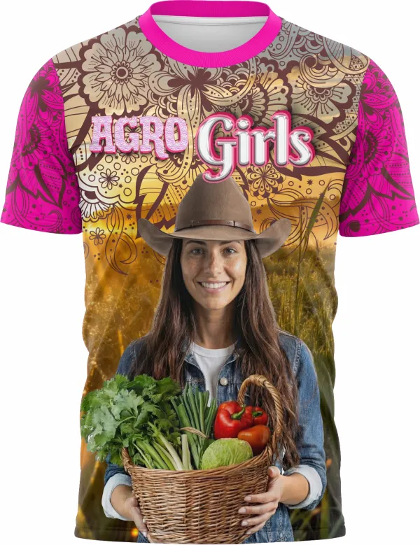 Arte Camisa Agro Girl Feminina Personalizada
