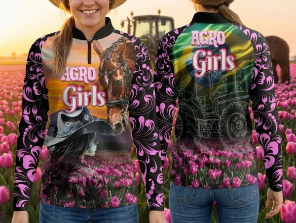 Arte Camisa Agro Girl Feminina Personalizada
