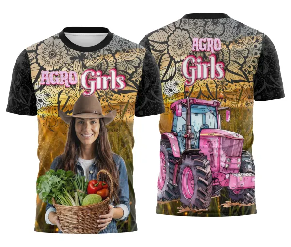 Arte Camisa Agro Girl Feminina Personalizada