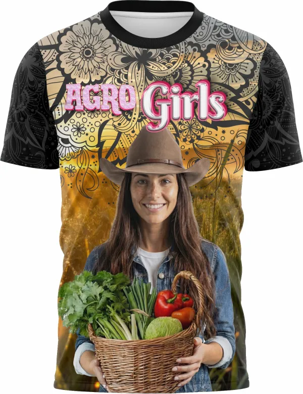 Arte Camisa Agro Girl Feminina Personalizada