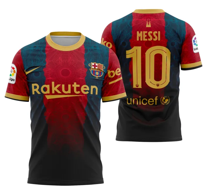 Camiseta unissex preta com logo no peito e estampa grande nas costas com tema Barcelona Concept Gaudí 2021, destacando design moderno e artístico inspirado em Gaudí.