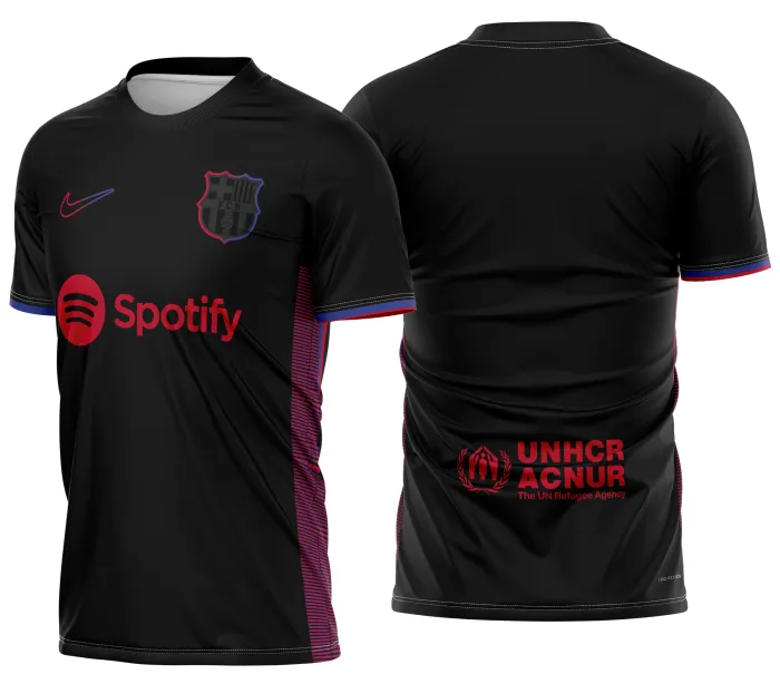 Arte Camisa Barcelona Futebol Conceito 2024