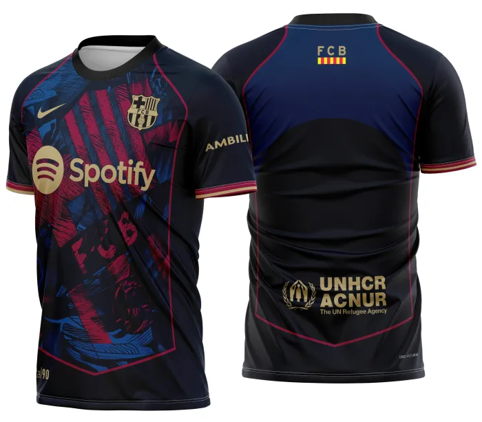 Arte Camisa Barcelona Futebol Conceito 2025