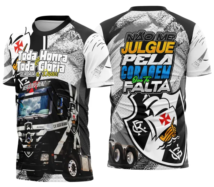 Arte Camisa Caminhoneiro Personalizada Vasco