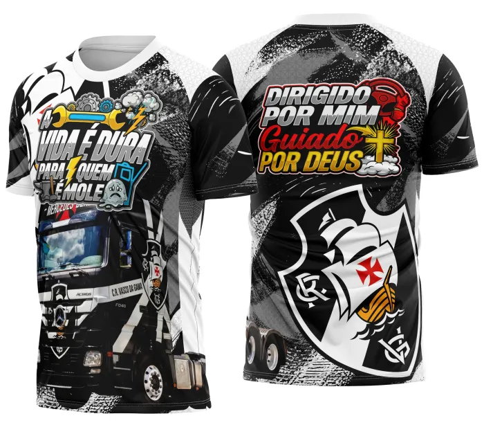 Arte Camisa Caminhoneiro Personalizada Vasco
