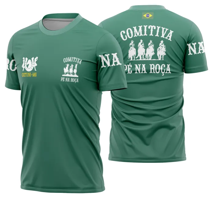 Camiseta unissex preta com logo no peito e estampa grande nas costas, tema Cavalgada Vaquejada Cavalo Modelo 10, perfeita para quem ama rodeio e tradição sertaneja.