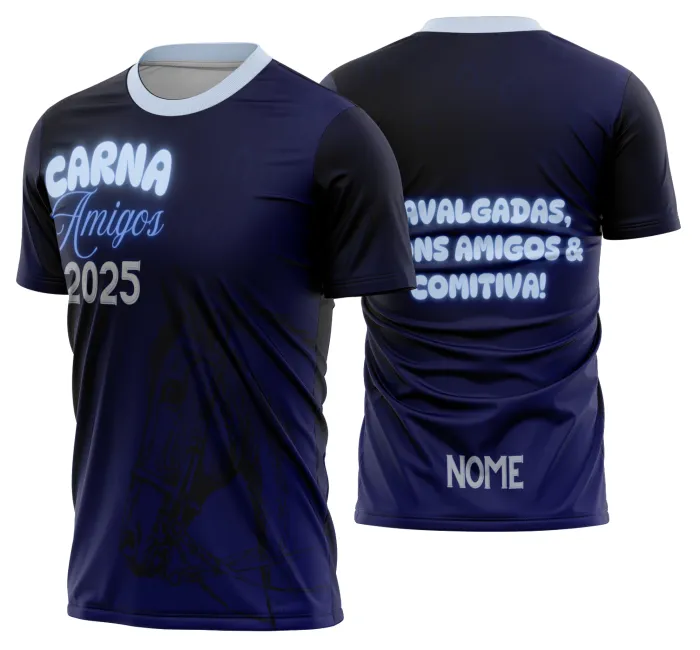 Camiseta unissex preta com logo no peito e estampa grande nas costas inspirada em cavalgada e vaquejada, mostrando cavalo e temática country.