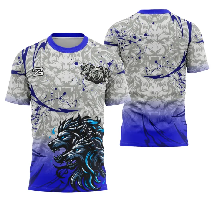 Camiseta unissex preta com logo no peito e estampa grande nas costas do tema Cerbero Interclasse, perfeita para destacar estilo e identidade em eventos ou uso casual.