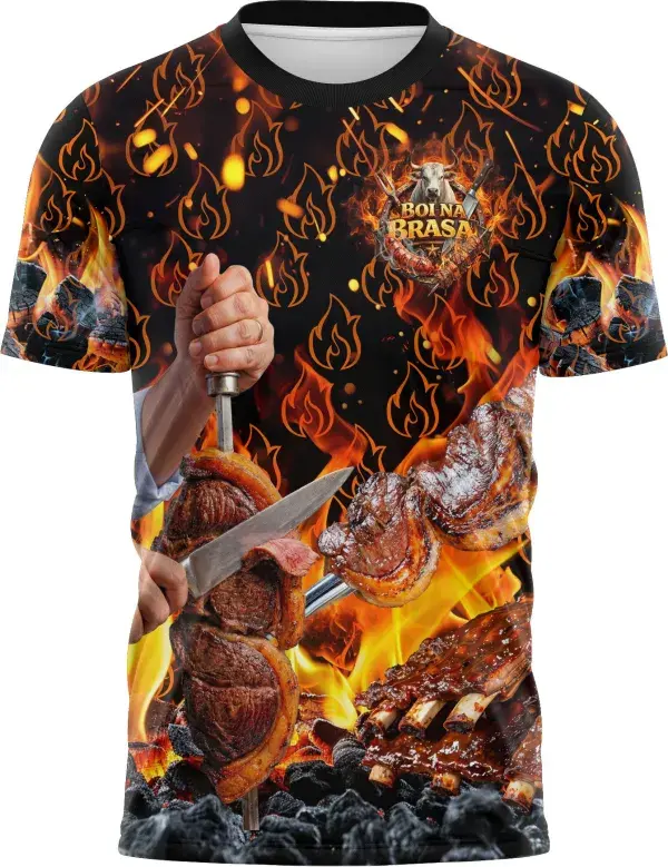 Arte Camisa Churrascaria Carne - Profissão
