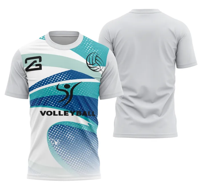 Camiseta unissex preta com logo no peito e estampa grande nas costas com tema de Volleyball5, ideal para amantes do vôlei e estilo esportivo.