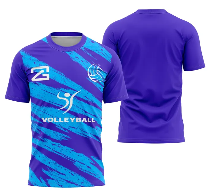 Camiseta unissex preta com logo no peito e estampa grande nas costas sobre o tema Coleção Volleyball6, ideal para fãs do voleibol que buscam estilo e conforto.