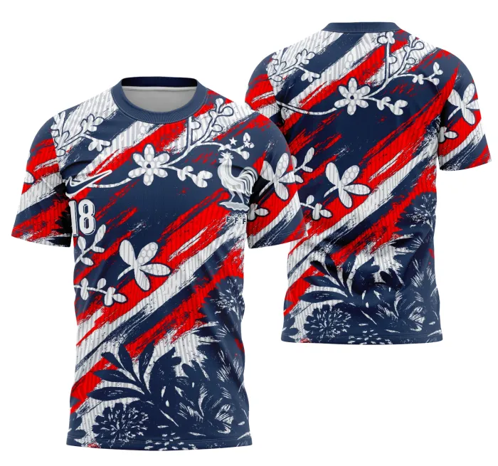 Camiseta unissex preta com logo no peito e estampa grande nas costas com design conceito França, ideal para quem quer estilo e autenticidade.