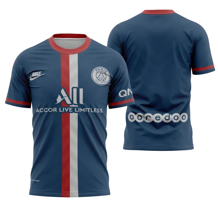 Camiseta unissex preta com logo no peito e estampa grande nas costas, com tema Conceito Psg Modelo 7, ideal para estilo urbano e moderno.