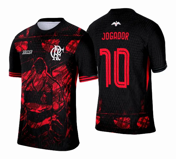 Camisa de Interclasse Conceito Flamengo 2025 - Arte Vetor Template
