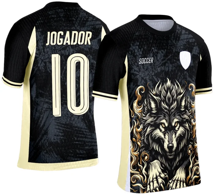 Camisa de Interclasse Lobo 2025 - Arte Vetor Template