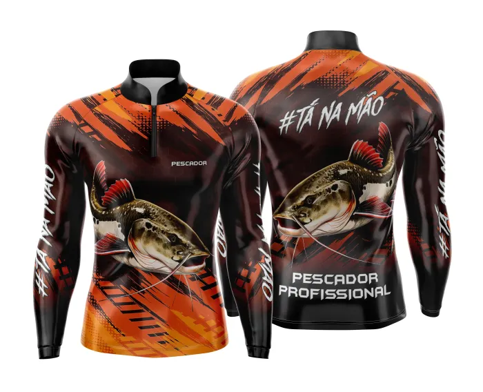 Arte Estampa Camisa de Pesca Esportiva Personalizada