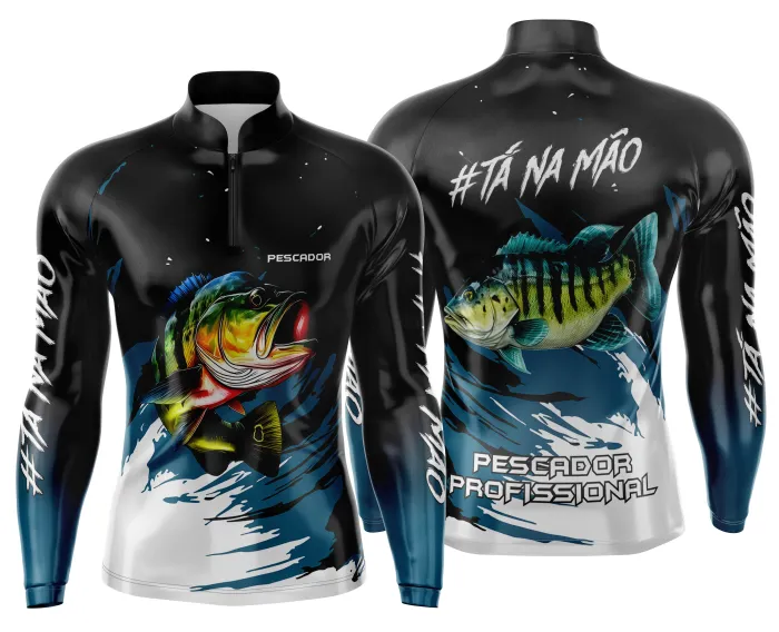 Arte Estampa Camisa de Pesca Esportiva Personalizada