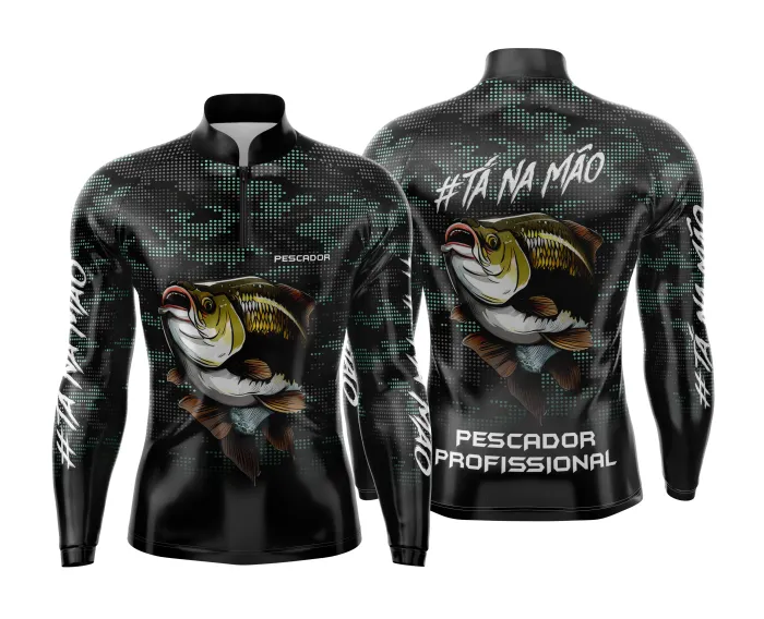 Arte Estampa Camisa de Pesca Esportiva Personalizada