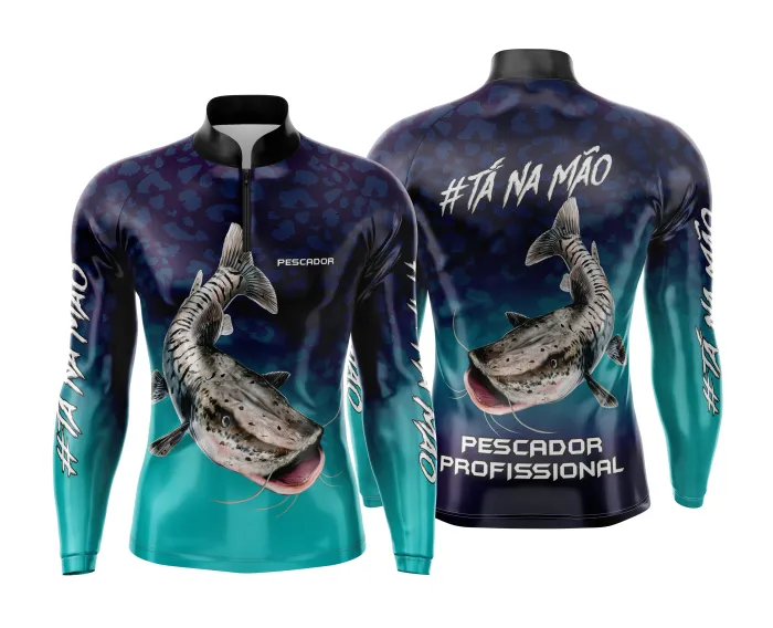 Arte Estampa Camisa de Pesca Esportiva Personalizada