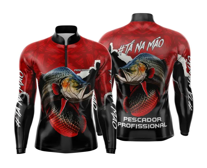 Arte Estampa Camisa de Pesca Esportiva Personalizada