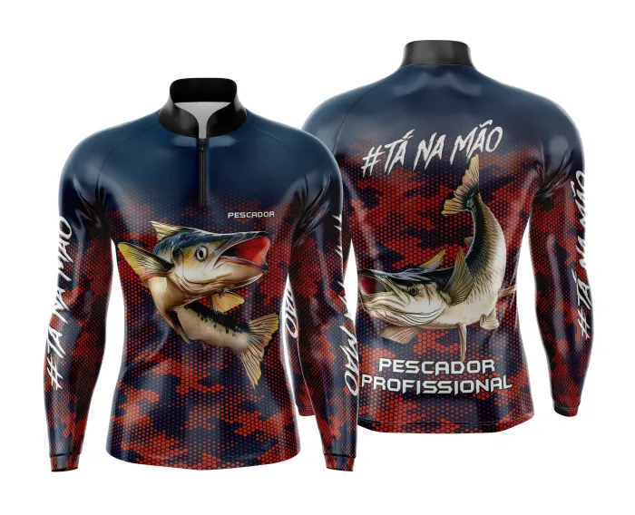 Arte Estampa Camisa de Pesca Esportiva Personalizada