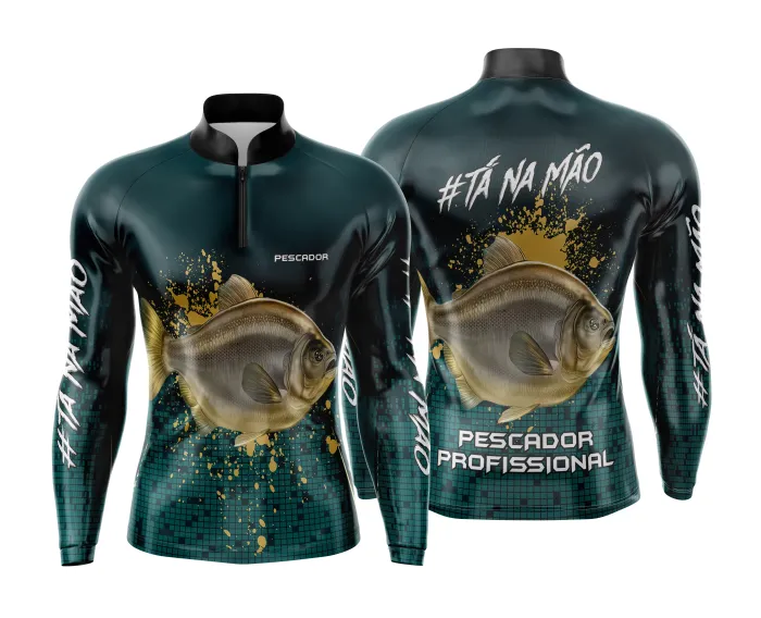 Arte Estampa Camisa de Pesca Esportiva Personalizada