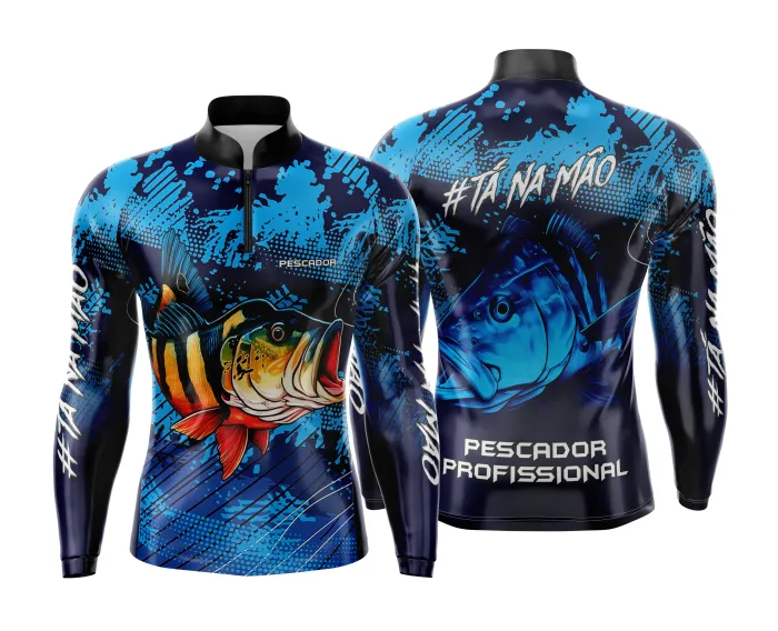 Arte Estampa Camisa de Pesca Esportiva Personalizada