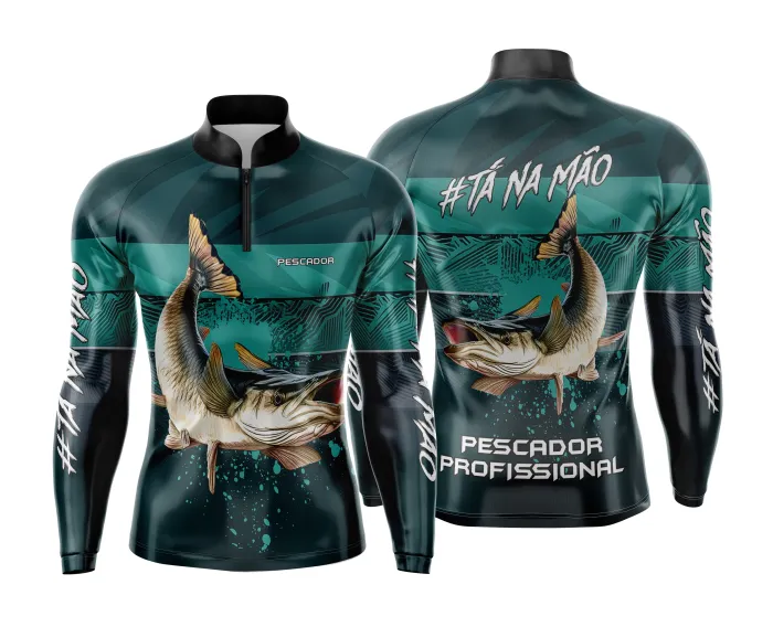 Arte Estampa Camisa de Pesca Esportiva Personalizada