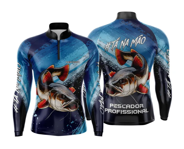 Arte Estampa Camisa de Pesca Esportiva Personalizada
