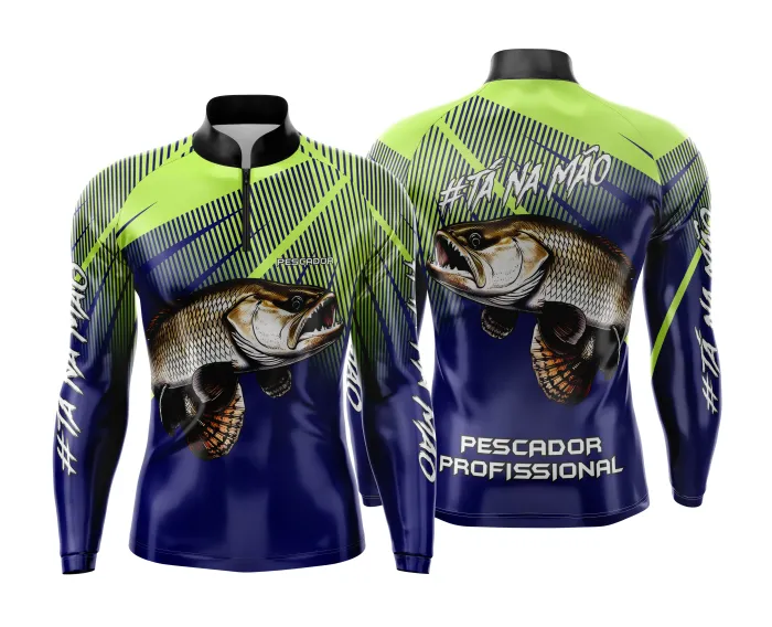 Arte Estampa Camisa de Pesca Esportiva Personalizada