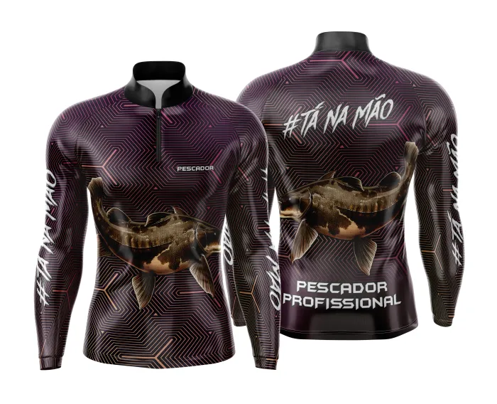 Arte Estampa Camisa de Pesca Esportiva Personalizada