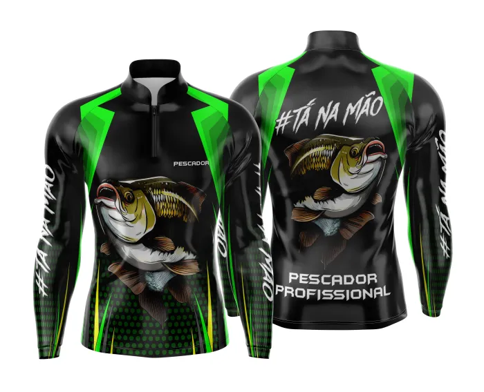 Arte Estampa Camisa de Pesca Esportiva Personalizada