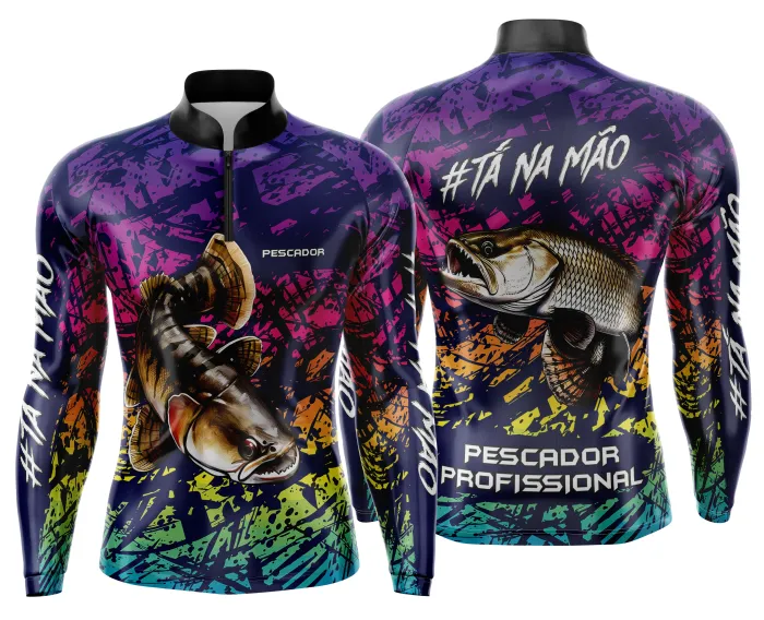 Arte Estampa Camisa de Pesca Esportiva Personalizada