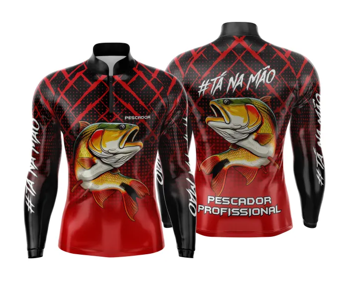 Arte Estampa Camisa de Pesca Esportiva Personalizada