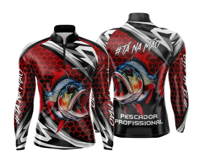 Arte Estampa Camisa de Pesca Esportiva Personalizada