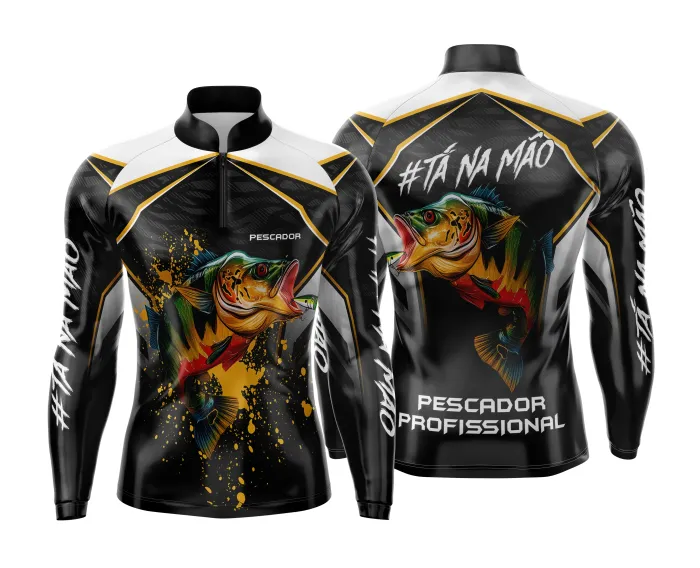 Arte Estampa Camisa de Pesca Esportiva Personalizada