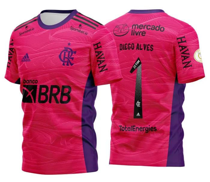 Arte Camisa do Flamengo 2021 2022 Goleiro