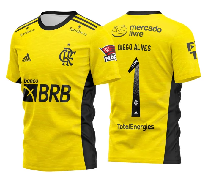 Arte Camisa do Flamengo 2021 2022 Goleiro