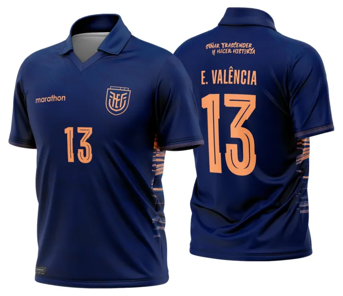 Camiseta unissex preta com logo no peito e estampa grande nas costas mostrando o tema Equador Reserva 2026 2028, ideal para quem busca estilo e personalidade em roupas esportivas.