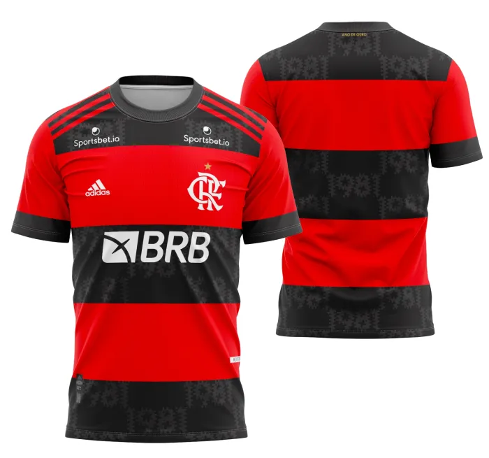 Camiseta unissex preta com logo no peito e estampa grande nas costas do Flamengo Local 2020-2021, perfeita para torcedores que querem mostrar seu amor pelo time.