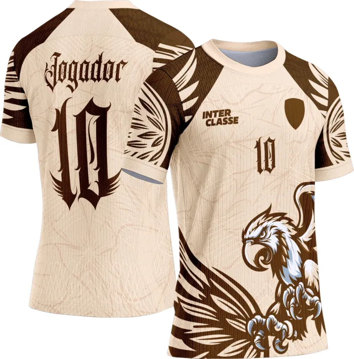 Camiseta unissex preta com logo no peito e estampa grande nas costas com tema Águia e Interclasse 826, estilo moderno e atraente para quem gosta de camisetas impactantes.