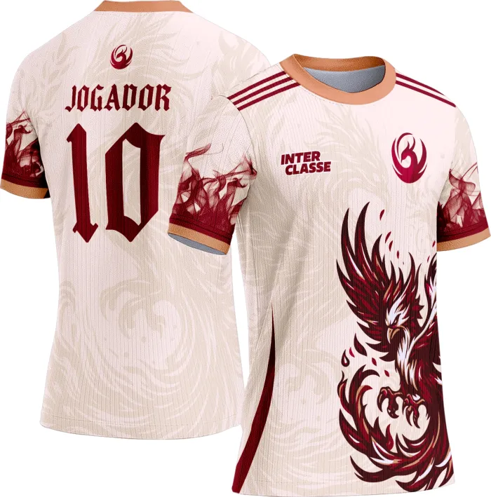 Camiseta unissex preta com logo no peito e estampa grande nas costas inspirada no tema Interclasse 840 Fenix, perfeita para destacar a identidade do grupo e estilo moderno.