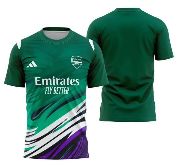 Camiseta unissex preta com logo no peito e estampa grande nas costas com tema Interclasse Arsenal, ideal para quem busca estilo esportivo e marcante.