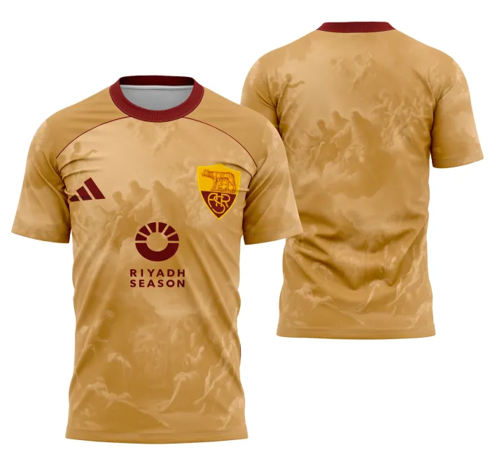 Camiseta unissex preta com logo no peito e estampa grande nas costas do Interclasse Conceito As Roma, ideal para eventos e uso casual.