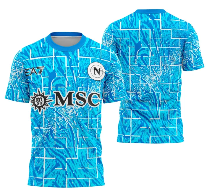 Camiseta unissex preta com logo no peito e estampa grande nas costas com tema Interclasse Conceito De Nápoles, estilo moderno e visual marcante.