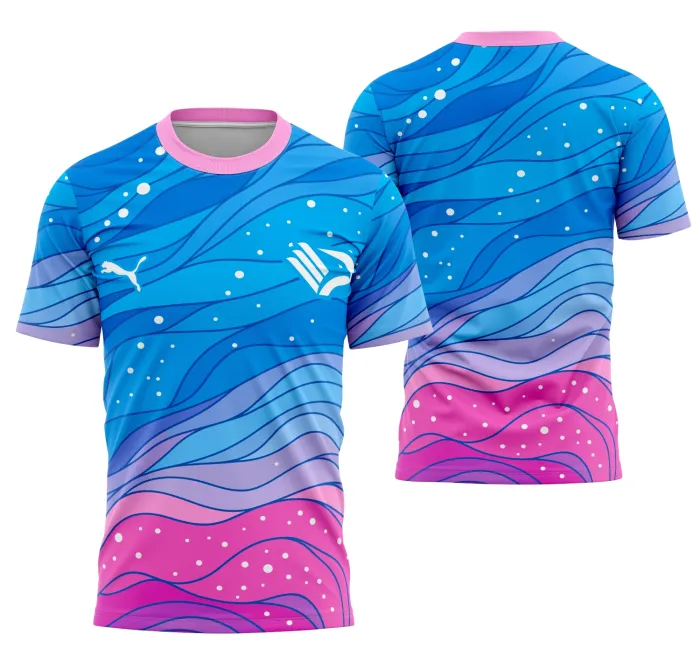 Camiseta preta unissex com logo no peito e estampa grande nas costas, tema Interclasse Conceito De Palermo Fc, design marcante e moderno para torcedores.
